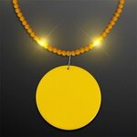 Still-Light Yellow Beads with Medallion - Yellow
