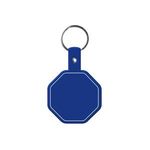 Stop Sign Flexible Key Tag - Blue