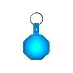 Stop Sign Flexible Key Tag - Translucent Blue