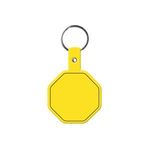 Stop Sign Flexible Key Tag - Yellow