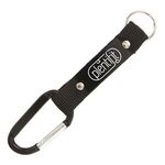Strap Happy Keychain - Key Tag with Carabiner - Black
