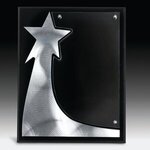Strata Series Plaque - The Rising Star - Silkscreen - Black-clear-metal