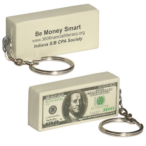 Main Product Image for Promotional Stress Reliever Key Chain - $100 Bill