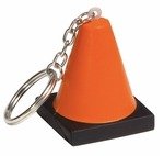 Stress Construction Cone Key Chain - Orange/Black