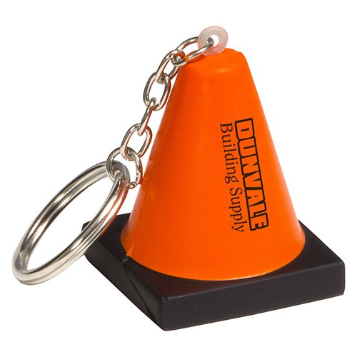 Main Product Image for Promotional Stress Reliever Key Chain - Construction Cone