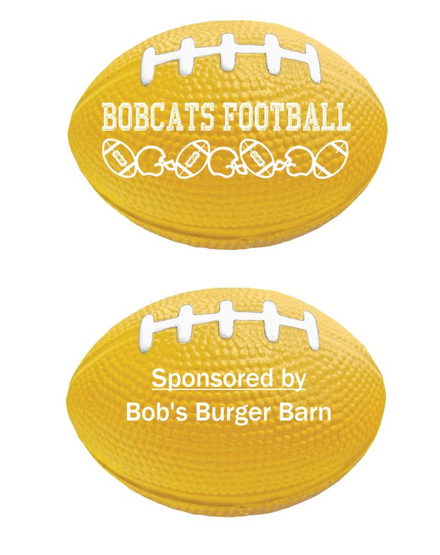 Main Product Image for Stress Footballs 2 sided imprint