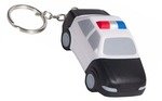 Stress Police Car Key Chain - Black & White