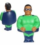 Stress Reliever African American Super Hero - Green/Blue