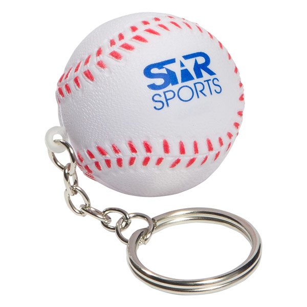 Main Product Image for Imprinted Stress Reliever Key Chain - Baseball