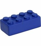 Stress Reliever Building Block Individual Piece - Blue