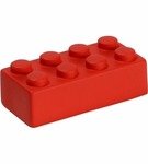 Stress Reliever Building Block Individual Piece - Red