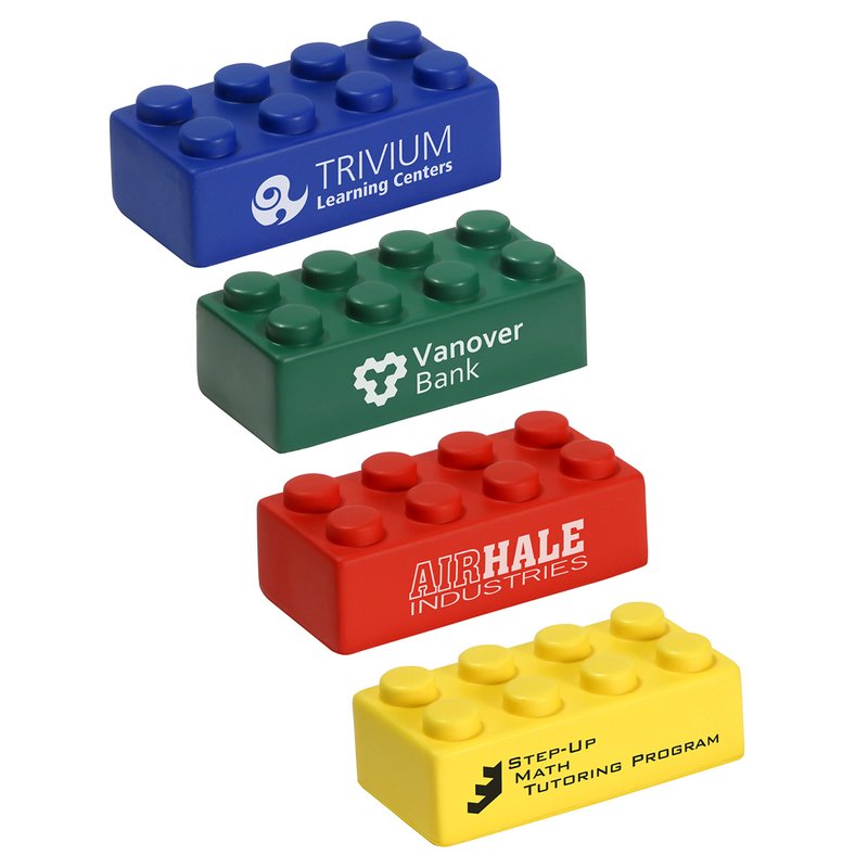 Main Product Image for Imprinted Stress Reliever Building Block Individual Piece