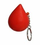 Stress Reliever Droplet Key Chain - Red
