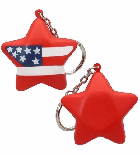 Main Product Image for Imprinted Custom Imprinted Stress Reliever Key Chain Patriotic S