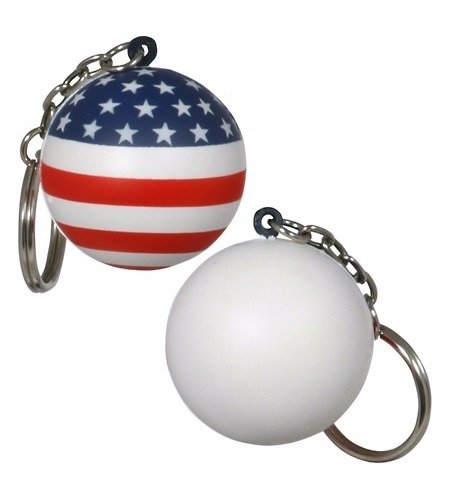Main Product Image for Custom Imprinted Stress Ball Key Chain - Patriotic