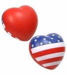 Stress Reliever Patriotic Valentine Heart - Red/White/Blue