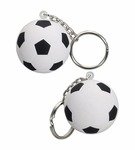 Stress Reliever Soccer Ball Key Chain - White
