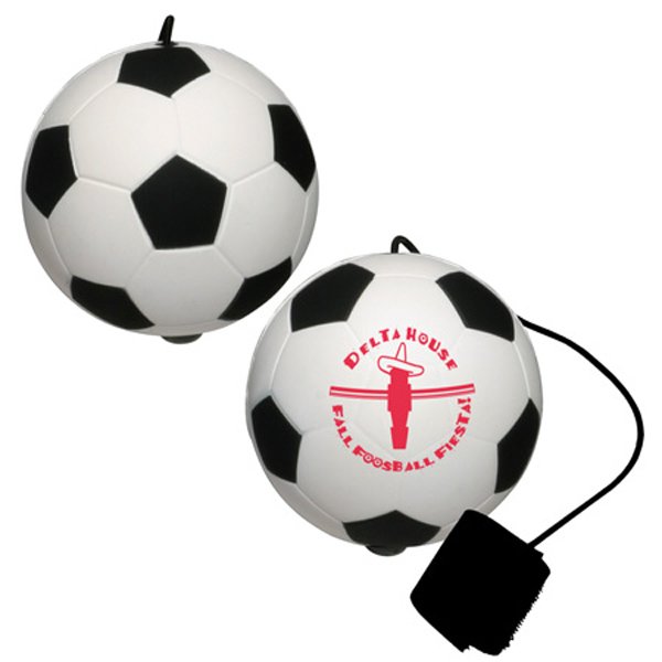 Main Product Image for Imprinted Stress Reliever Bungee Ball - Soccer