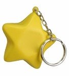 Stress Reliever Star Key Chain - Yellow