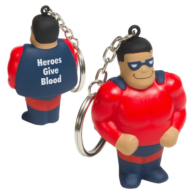 Main Product Image for Imprinted Stress Reliever Super Hero Key Chain