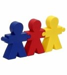 Stress Reliever Teamwork Puzzle Set - Blue/Red/Yellow