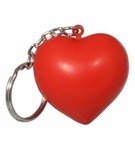 Stress Reliever Valentine Heart Key Chain - Red