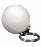 Stress Reliever Volleyball Key Chain - White