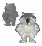 Stress Reliever Wolf Mascot - Gray