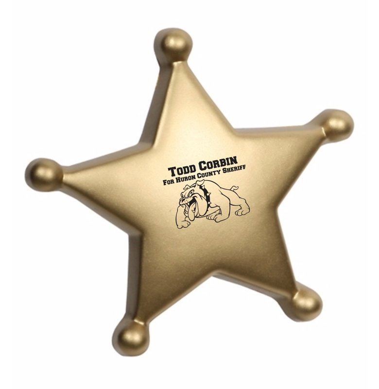 Main Product Image for Imprinted Stress Reliever Sheriff Badge