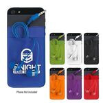 Buy Custom Printed Stretch Phone Card Sleeve With Earbuds