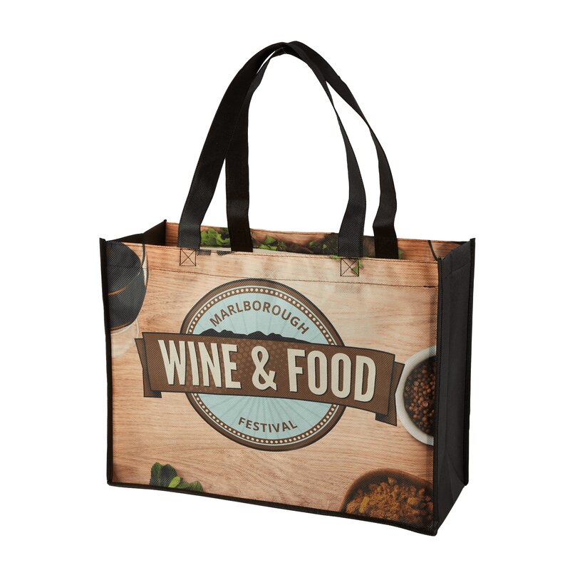 Main Product Image for Imprinted Sublimated Non-Woven Shopping Tote -Two-Sided Imprint
