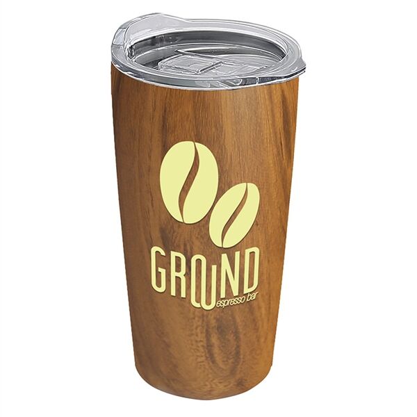 Main Product Image for The Summit - 18 Oz. Stainless Steel Woodtone Tumbler