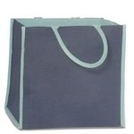 Super Jute Tote - Navy-light Blue