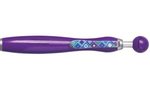Swanky (TM) Tie Clip Pen - Purple-diamond Print