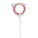 Swirl Lollipop with Round Label - Cherry