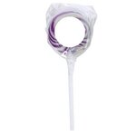 Swirl Lollipop with Round Label - Grape