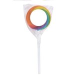 Swirl Lollipop with Round Label - Rainbow