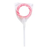 Swirl Lollipop with Round Label - Strawberry