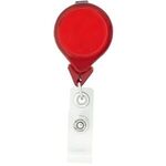Tear Drop Retractable Badge Holder - Translucent Red