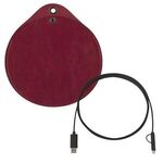 Tech Accessories Pouch With 10 Ft. Charging Cable - Burgundy