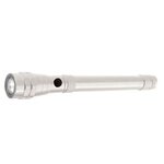 Telescopic Aluminum Flashlight With Magnet - Silver