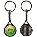 Tennis Racket key tag - Silver