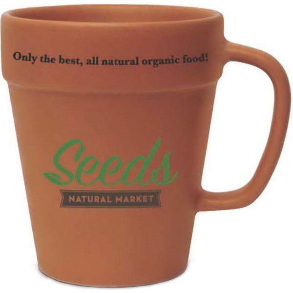 Main Product Image for Coffee Mug Terra Cotta Flower Pot 14 Oz
