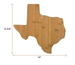Texas State Shaped Bamboo Serving and Cutting Board -  