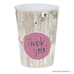 Thank you 12 Oz. Full Color Big Game Stadium Cup - White
