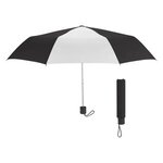 Thank You Umbrella - 42" Arc Budget Telescopic Umbrella - Black/White