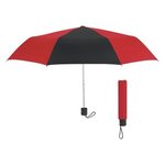 Thank You Umbrella - 42" Arc Budget Telescopic Umbrella - Red/Black