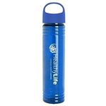 The Adventure 32 oz. Transparent Bottle with Oval Crest lid - Transparent Blue