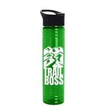 The Adventure 32 oz. Transparent Bottle with Popup lid - Transparent Green