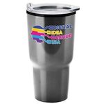 The Aurora - 28 Oz. Digital Stainless Steel Auto Tumbler - Silver